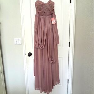Birdy Grey Blush/Mauve Strapless Dress